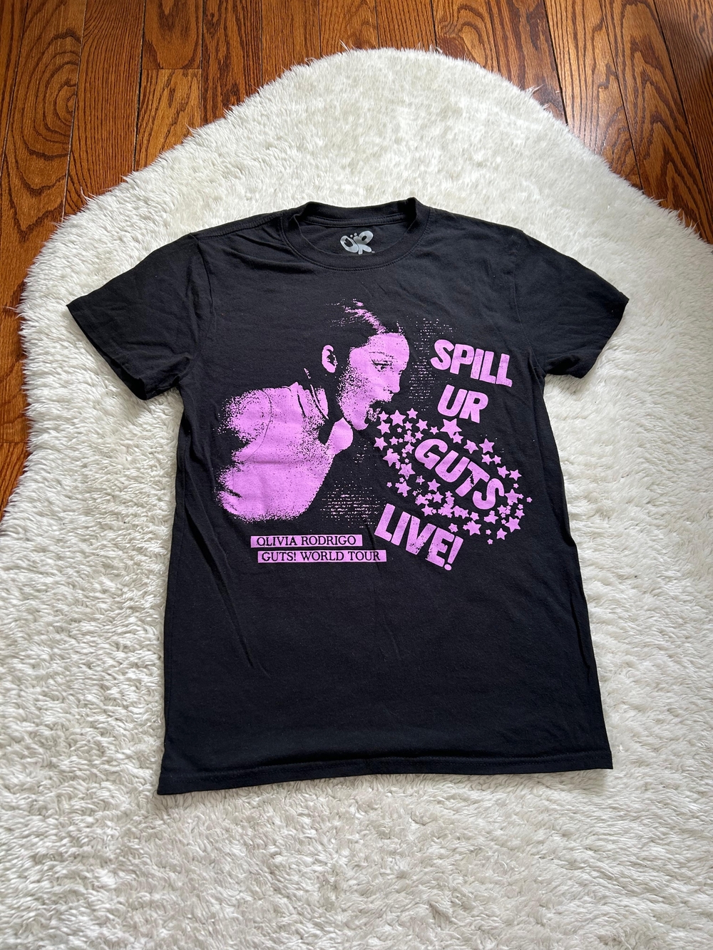 Olivia Rodrigo "Spill Ur Guts" Live Tour Tee - Black & Pink Women Small